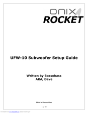 Onix Rocket UFW-10 Setup Manual