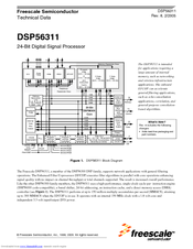 Freescale Semiconductor DSP56311 Technical Data Manual
