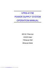 DONGAH ELECOMM VPRS-4175E Operation Manual