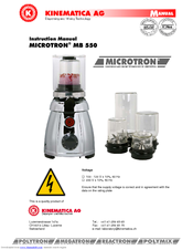 Kinematica MICROTRON MB 550 Instruction Manual
