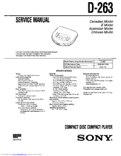 Sony D-263 Service Manual