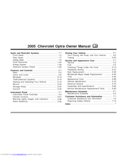 Chevrolet Optra 2005 Owner's Manual