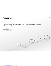 Sony VPCX12 Series Operating Instructions Manual