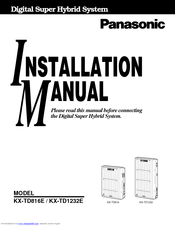 Panasonic KX-TD816E Installation Manual