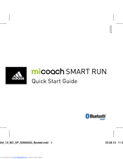 Adidas miCoach SMART RUN Quick Start Manual