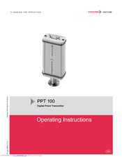 Pfeiffer PPT 100 Operating Instructions Manual