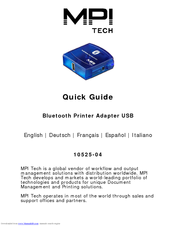 MPI Bluetooth Printer Adapter USB Quick Manual