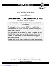 Grant Combi 90 User Instructions
