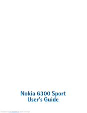 Nokia 6300 Sport User Manual