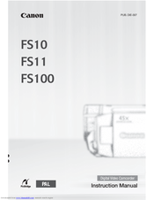 Canon Fs100 Manuals Manualslib