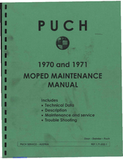 Puch 1970 Moped Maintenance Manual