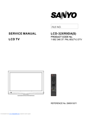 Sanyo LCD-32XR9DA Service Manual