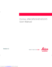 Leica Roteo 20HV User Manual
