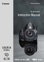 Canon Legria HFM52 Instruction Manual