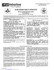 Suburban SF-20 Installation Instructions Manual