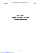 Panasonic DBS 68 Installation Manual