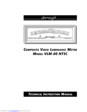 Dorrough VLM-40 NTSC Technical Instruction Manual