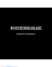 Xonix MP3 Sunglasses Instruction Manual