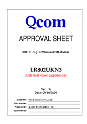 Qcom LR802UKN3 User Manual