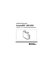 National Instruments CompactRIO cRIO-9263 Operating Instructions Manual
