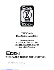Eden CXC1015 Operation Manual