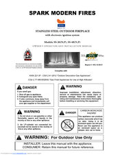 Spark modern fires SS-36P Owner's Operation And Installation Manual