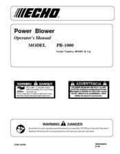 Echo PB-1000 Operator's Manual