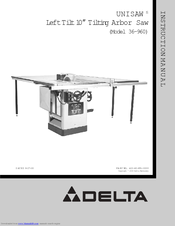 Delta 36-960 Instruction Manual