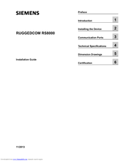 Siemens RUGGEDCOM RS8000 Installation Manual