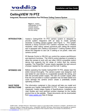 VADDIO CeilingVIEW 70 PTZ Installation And User Manual
