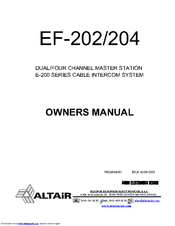Altair EF-202 Owner's Manual