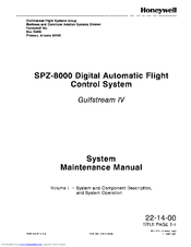 Honeywell SPZ-8000 Maintenance Manual