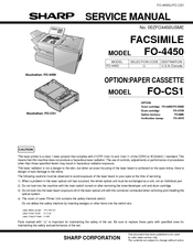 Sharp FO-4450 Service Manual