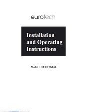 Eurotech EUR-FSGE60 Installation And Operating Instructions Manual