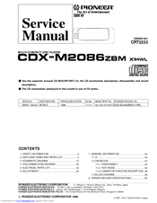 Pioneer CDX-M2086ZBM Service Manual