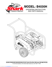 Shark Pressure Washers B4030H Operating Instructions And Parts Manual