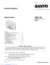 Sanyo Xacti VPC-S1 Service Manual