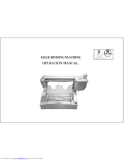 Amonstar GLUE BINDING MACHINE Operation Manual