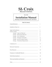 St. Croix PRESCOTT EX Installation Manual