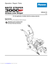 Pioneer Athletics Brite Stripper 3000SP Operating & Parts Manual