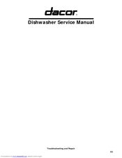 Dacor Dishwasher Service Manual