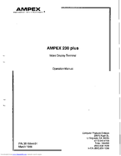 AMPEX 230 plus Operation Manual