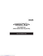 Sirius Satellite Radio SV1C  One User And Installation Manual