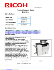 Ricon D143 Support Manual