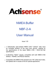 Actisense NMEA Buffer NBF-2-A User Manual