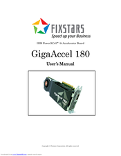 Fixstars GigaAccel 180 User Manual