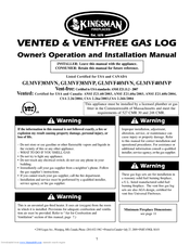 Kingsman GLMVF38MVP Owner's Operating & Installation Manual