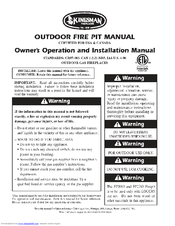 Kingsman FP2085LP Owner's Operation And Installation Manual
