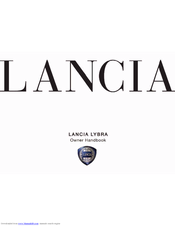 Lancia Lybra Owner's Handbook Manual