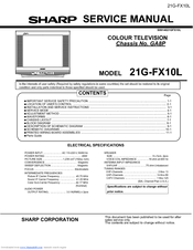 Sharp 21G-FX10L Service Manual